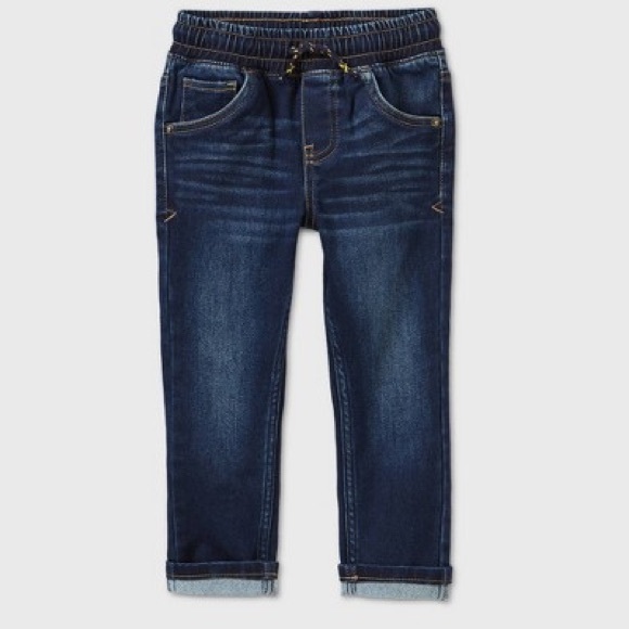 Cat & Jack Bottoms New Catjack Pull On Skinny Fit Dark Wash Soft